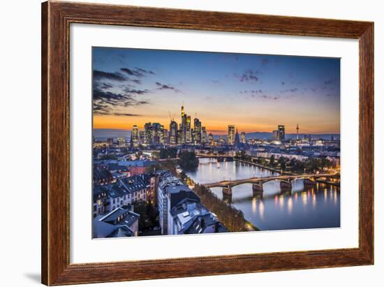 Skyline of Frankfurt, Germany, the Financial Center of the Country.-SeanPavonePhoto-Framed Photographic Print