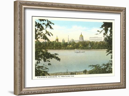 Skyline of Harrisburg, Pennsylvania-null-Framed Art Print