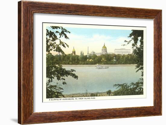 Skyline of Harrisburg, Pennsylvania-null-Framed Art Print