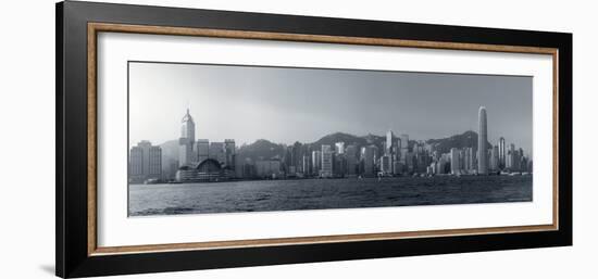 Skyline of Hong Kong Island from Kowloon, Hong Kong, China-Michele Falzone-Framed Photographic Print