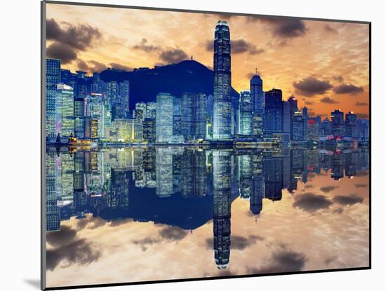 Skyline of Hong Kong Island-Sean Pavone-Mounted Photographic Print