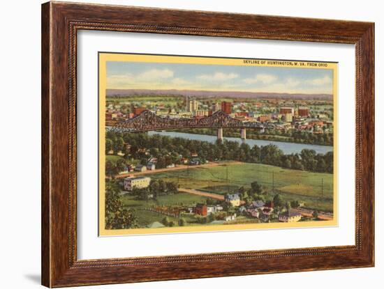 Skyline of Huntington, West Virginia-null-Framed Art Print