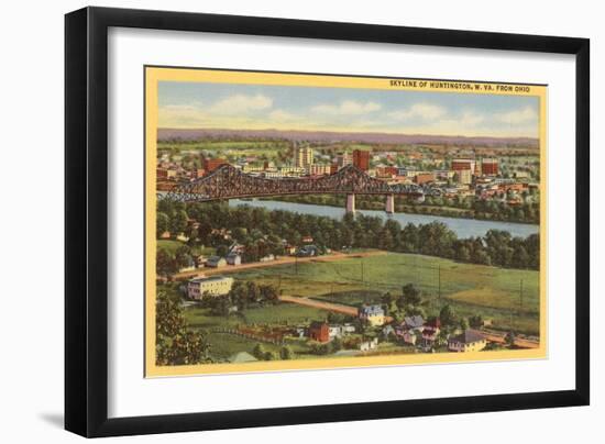 Skyline of Huntington, West Virginia-null-Framed Art Print