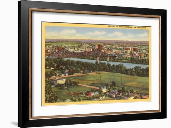 Skyline of Huntington, West Virginia-null-Framed Art Print