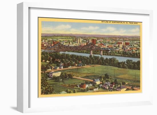 Skyline of Huntington, West Virginia-null-Framed Art Print