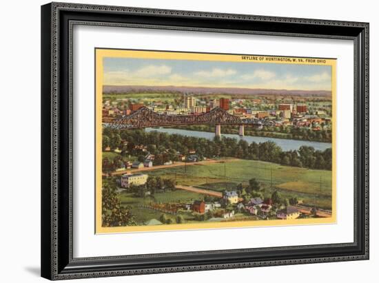 Skyline of Huntington, West Virginia-null-Framed Art Print