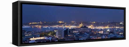 Skyline of Istanbul from the Beyoglu Area, Istanbul, Turkey-Jon Arnold-Framed Premier Image Canvas