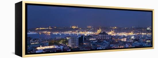 Skyline of Istanbul from the Beyoglu Area, Istanbul, Turkey-Jon Arnold-Framed Premier Image Canvas