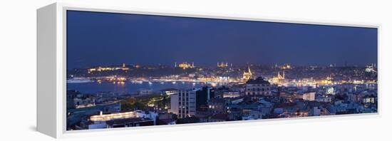 Skyline of Istanbul from the Beyoglu Area, Istanbul, Turkey-Jon Arnold-Framed Premier Image Canvas