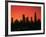 Skyline of Los Angeles at Sunset, CA-Mitch Diamond-Framed Photographic Print