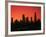 Skyline of Los Angeles at Sunset, CA-Mitch Diamond-Framed Photographic Print