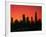 Skyline of Los Angeles at Sunset, CA-Mitch Diamond-Framed Photographic Print