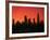 Skyline of Los Angeles at Sunset, CA-Mitch Diamond-Framed Photographic Print