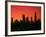 Skyline of Los Angeles at Sunset, CA-Mitch Diamond-Framed Photographic Print