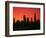 Skyline of Los Angeles at Sunset, CA-Mitch Diamond-Framed Photographic Print