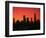 Skyline of Los Angeles at Sunset, CA-Mitch Diamond-Framed Photographic Print