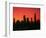 Skyline of Los Angeles at Sunset, CA-Mitch Diamond-Framed Photographic Print