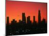 Skyline of Los Angeles at Sunset, CA-Mitch Diamond-Mounted Photographic Print