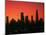 Skyline of Los Angeles at Sunset, CA-Mitch Diamond-Mounted Photographic Print