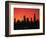 Skyline of Los Angeles at Sunset, CA-Mitch Diamond-Framed Photographic Print