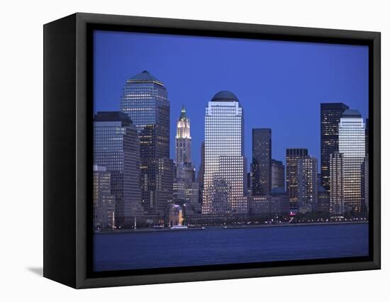 Skyline of Manhattan at Twilight-Alan Schein-Framed Premier Image Canvas