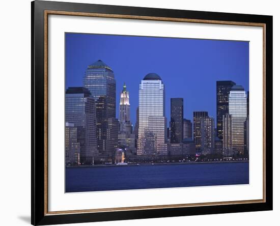 Skyline of Manhattan at Twilight-Alan Schein-Framed Photographic Print