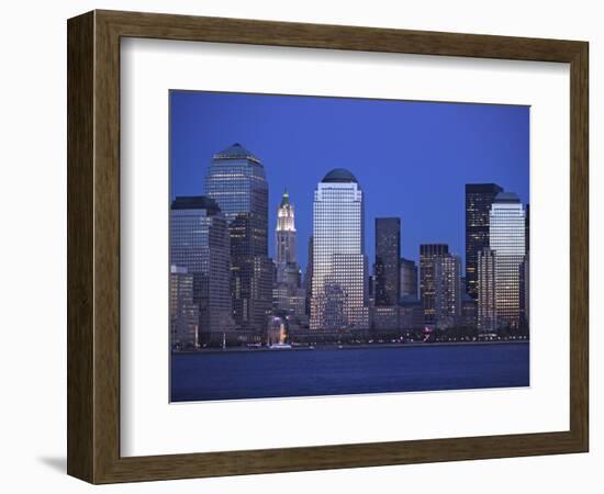 Skyline of Manhattan at Twilight-Alan Schein-Framed Photographic Print