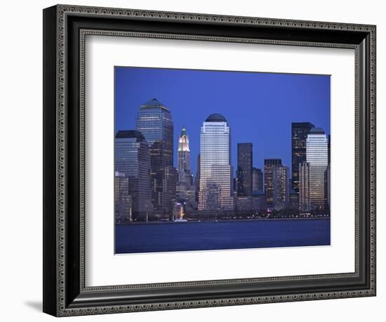 Skyline of Manhattan at Twilight-Alan Schein-Framed Photographic Print