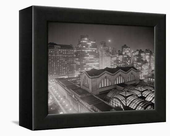 Skyline of Manhattan with Pennsylvania Station Area-Bettmann-Framed Premier Image Canvas