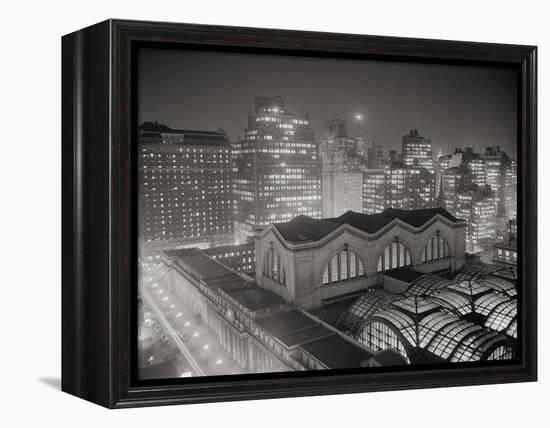 Skyline of Manhattan with Pennsylvania Station Area-Bettmann-Framed Premier Image Canvas