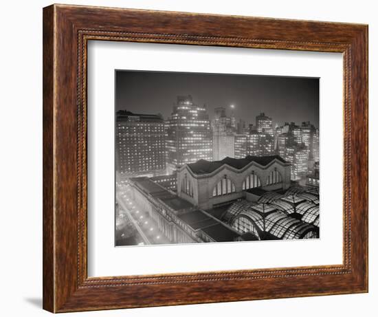 Skyline of Manhattan with Pennsylvania Station Area-Bettmann-Framed Photographic Print