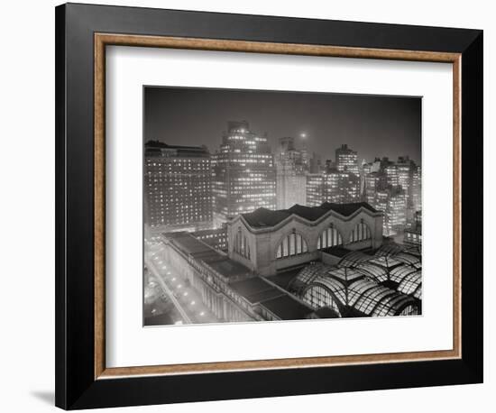 Skyline of Manhattan with Pennsylvania Station Area-Bettmann-Framed Photographic Print