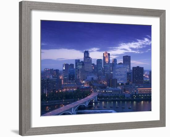 Skyline of Minneapolis, Minnesota, USA-Walter Bibikow-Framed Photographic Print