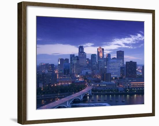 Skyline of Minneapolis, Minnesota, USA-Walter Bibikow-Framed Photographic Print