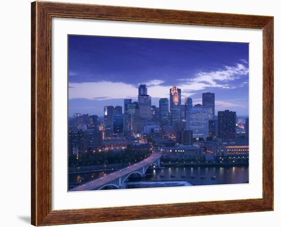 Skyline of Minneapolis, Minnesota, USA-Walter Bibikow-Framed Photographic Print