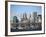 Skyline of New York City with East River, Manhattan and Brooklyn Bridge-Alan Schein-Framed Photographic Print