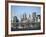 Skyline of New York City with East River, Manhattan and Brooklyn Bridge-Alan Schein-Framed Photographic Print