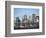 Skyline of New York City with East River, Manhattan and Brooklyn Bridge-Alan Schein-Framed Photographic Print