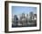 Skyline of New York City with East River, Manhattan and Brooklyn Bridge-Alan Schein-Framed Photographic Print