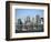 Skyline of New York City with East River, Manhattan and Brooklyn Bridge-Alan Schein-Framed Photographic Print