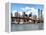 Skyline of NYC with One World Trade Center and East River, Manhattan and Brooklyn Bridge, US-Philippe Hugonnard-Framed Premier Image Canvas