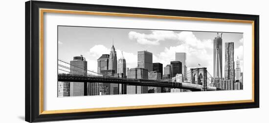 Skyline of NYC with One World Trade Center and East River, Manhattan and Brooklyn Bridge, US-Philippe Hugonnard-Framed Photographic Print