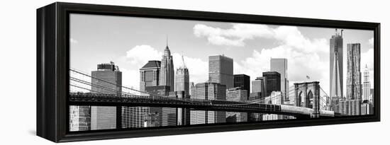 Skyline of NYC with One World Trade Center and East River, Manhattan and Brooklyn Bridge, US-Philippe Hugonnard-Framed Premier Image Canvas