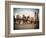 Skyline of NYC with One World Trade Center and East River, Manhattan and Brooklyn Bridge, Vintage-Philippe Hugonnard-Framed Photographic Print