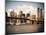 Skyline of NYC with One World Trade Center and East River, Manhattan and Brooklyn Bridge, Vintage-Philippe Hugonnard-Mounted Photographic Print