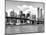 Skyline of NYC with One World Trade Center and East River, Manhattan and Brooklyn Bridge-Philippe Hugonnard-Mounted Photographic Print