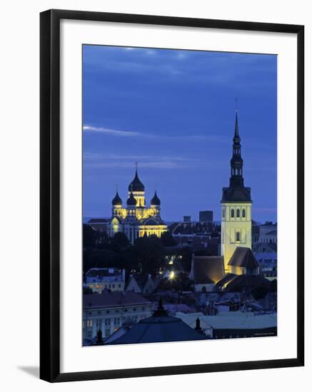 Skyline of Old Town, Tallinn, Estonia-Jon Arnold-Framed Photographic Print