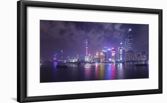 Skyline of Pudong from The Bund, Shanghai, China-Jon Arnold-Framed Photographic Print