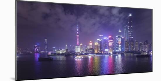 Skyline of Pudong from The Bund, Shanghai, China-Jon Arnold-Mounted Photographic Print