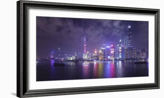 Skyline of Pudong from The Bund, Shanghai, China-Jon Arnold-Framed Photographic Print